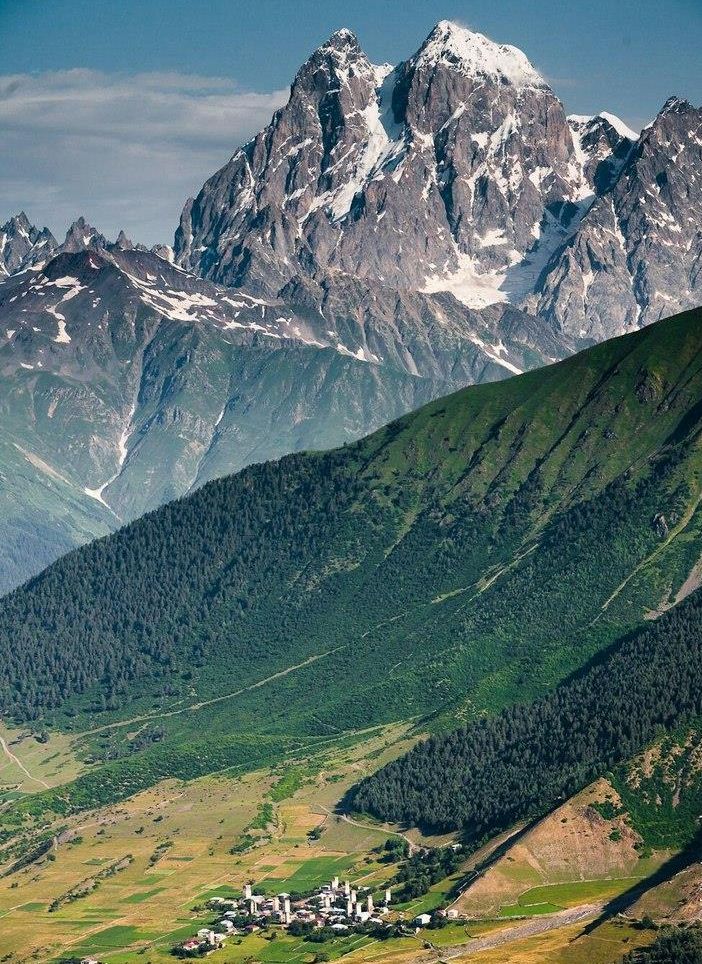 Mount Ushba in the Caucasus