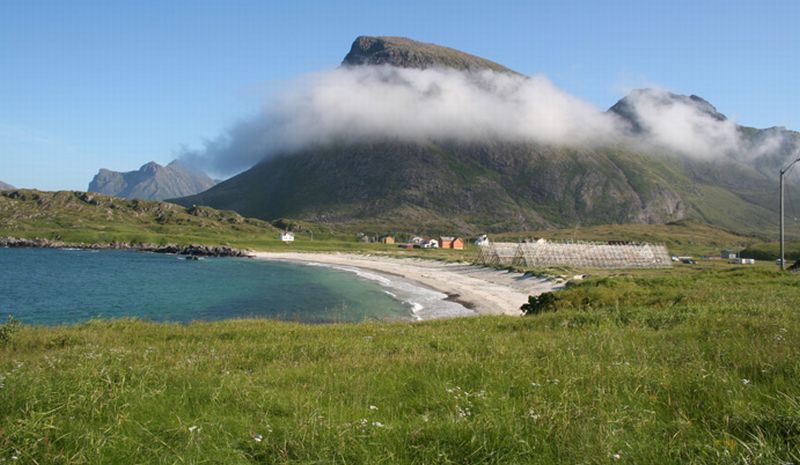 Fishing village of Hovden on Norwegian North Sea Coast