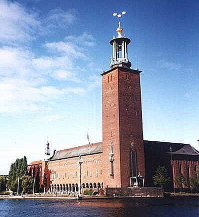 City Hall in Stockholm , capital city of Sweden