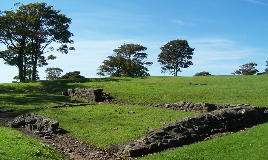 Ruins of Roman Fort on Barr Hill at Twechar