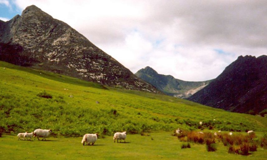 Beinn Nuis in the Arran Hills from Glen Rosa