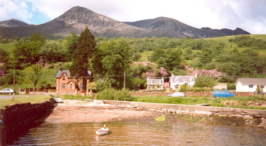 Arran Hills from the harbour at Corrie
