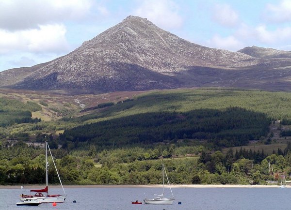Goatfell from Brodick Bay on the Island of Arran