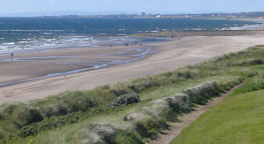 Beach at Irvine from the Ayrshire Coastal Path