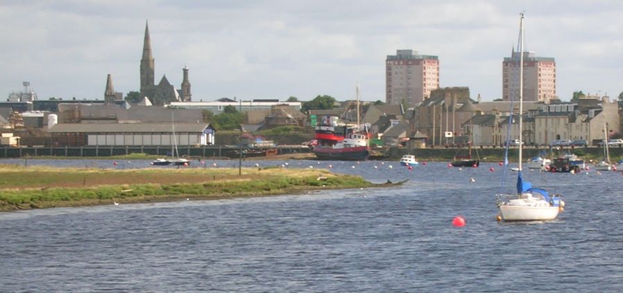 Irvine from the harbour.