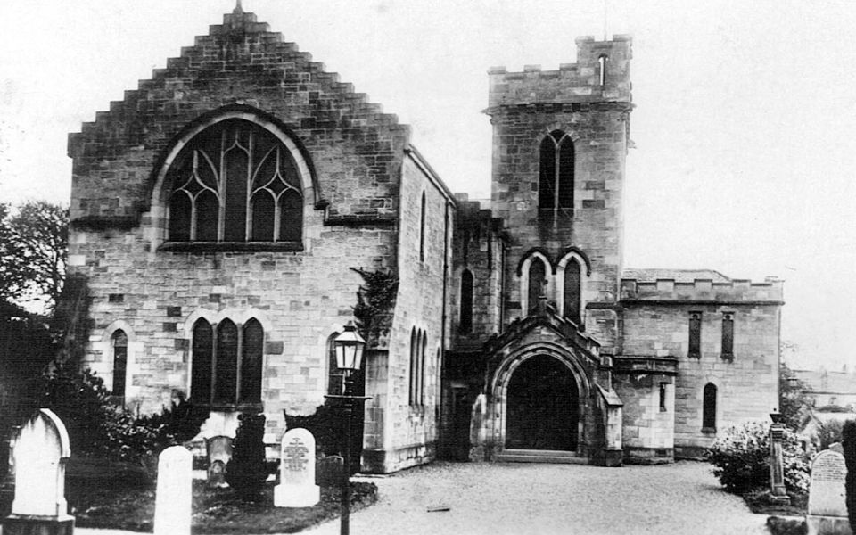 Old photo of New Kilpatrick Church in Bearsden