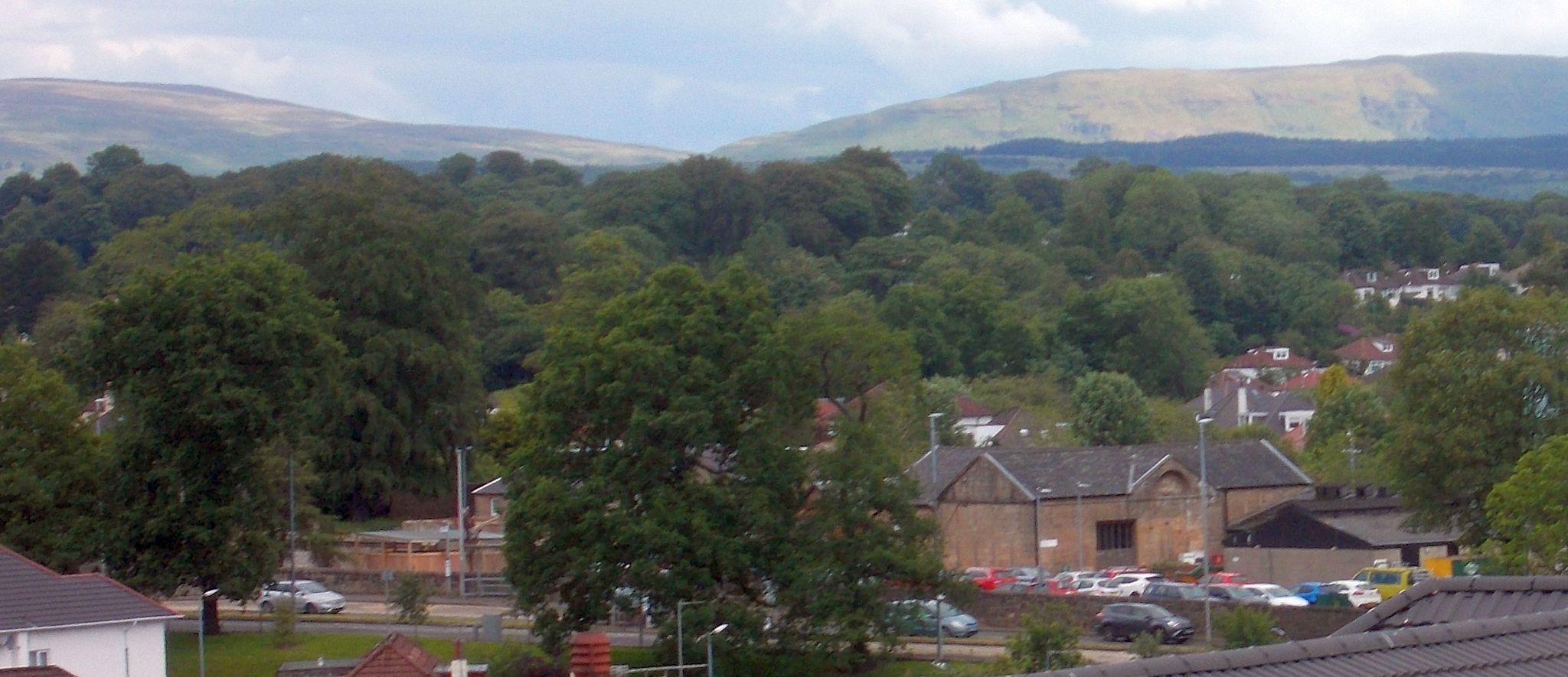 Campsie Fells from Cairnhill Woods in Westerton