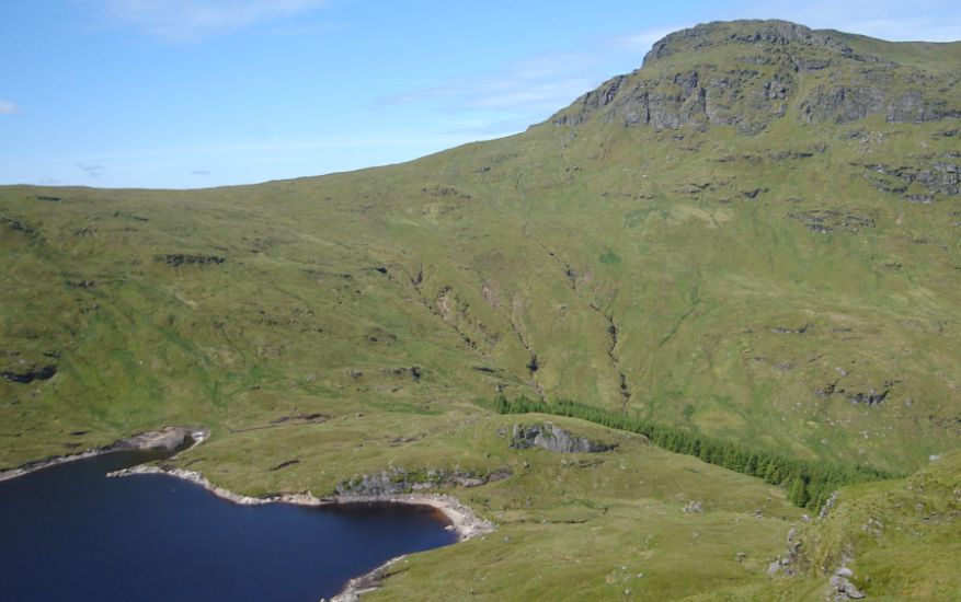Creag Sgoilte ( south top of Beinn Bheula ) above Lochain nan Cnaimh