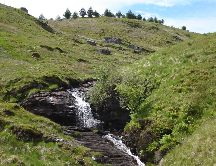 Waterfall on descent from Beinn Bheula