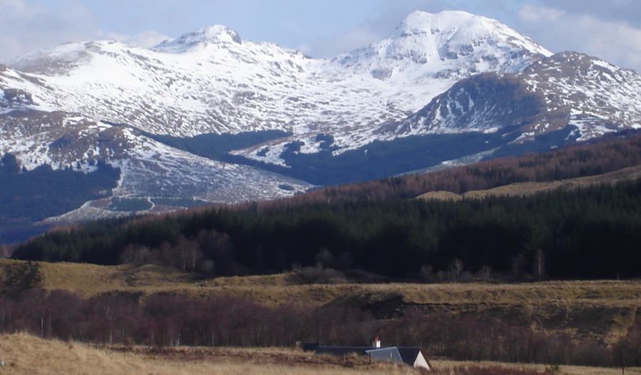 Stob Garbh and Cruach Ardrain from West Highland Way on the approach to Tyndrum