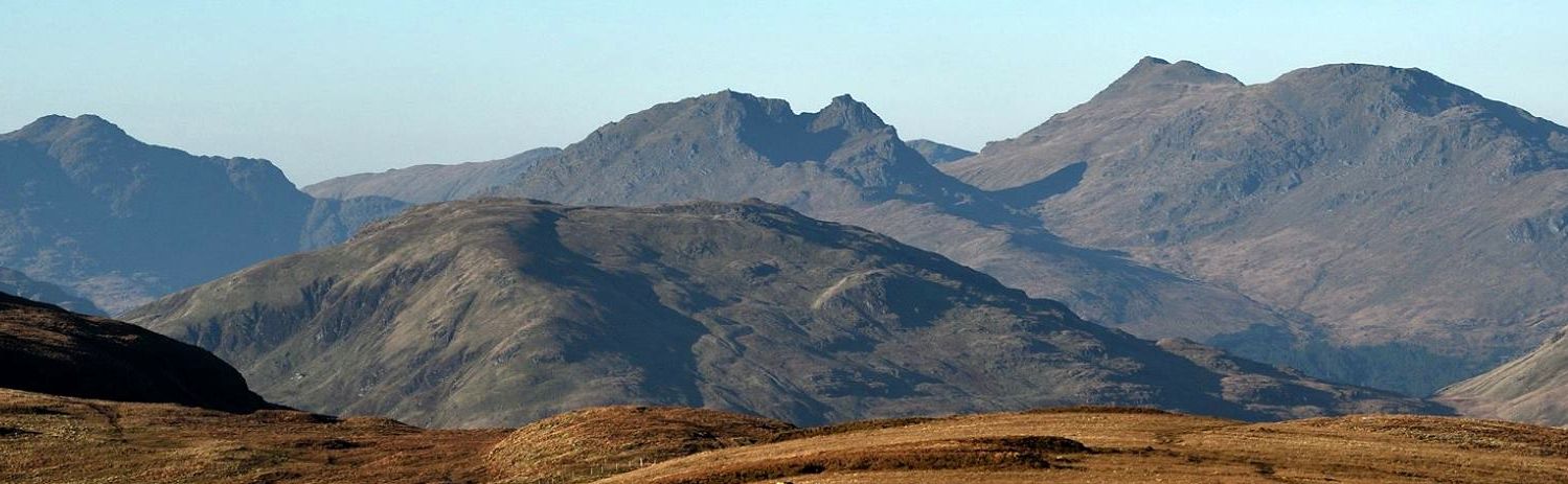Arrochar Alps ( Ben Arthur, Beinn Ime, Beinn Narnain ) from Beinn Dubh
