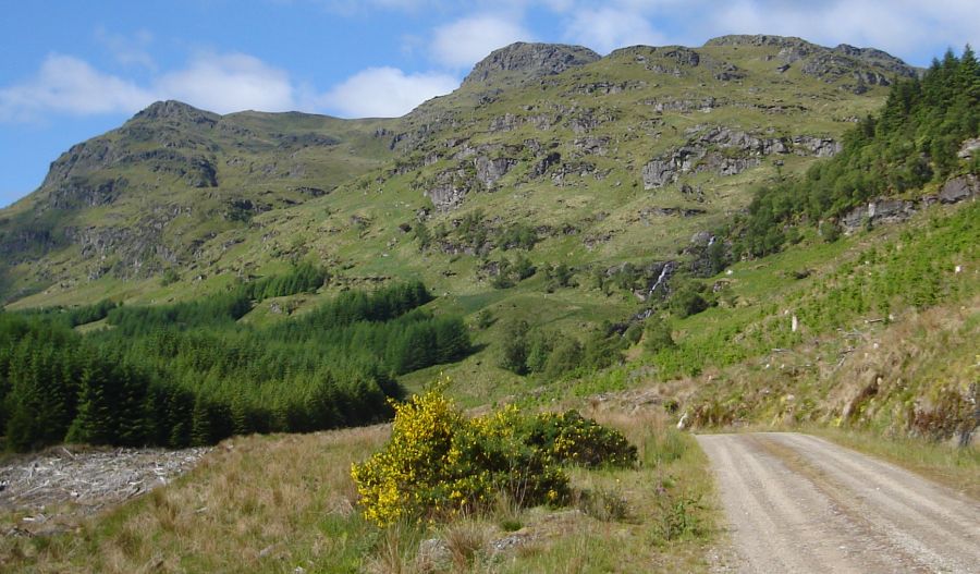 Approach to Beinn Bheula in the Arrochar Alps Region of the Southern Highlands of Scotland
