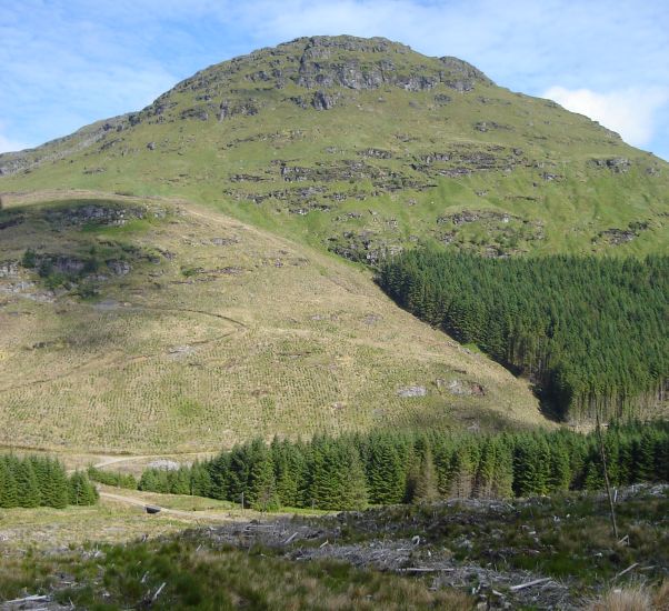 Beinn Lochain in the Arrochar Region of the Southern Highlands of Scotland