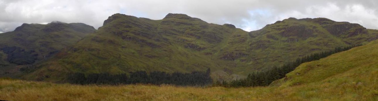 Beinn Bheula and ridge from Beinn Lochain to Beinn Tharsuinn