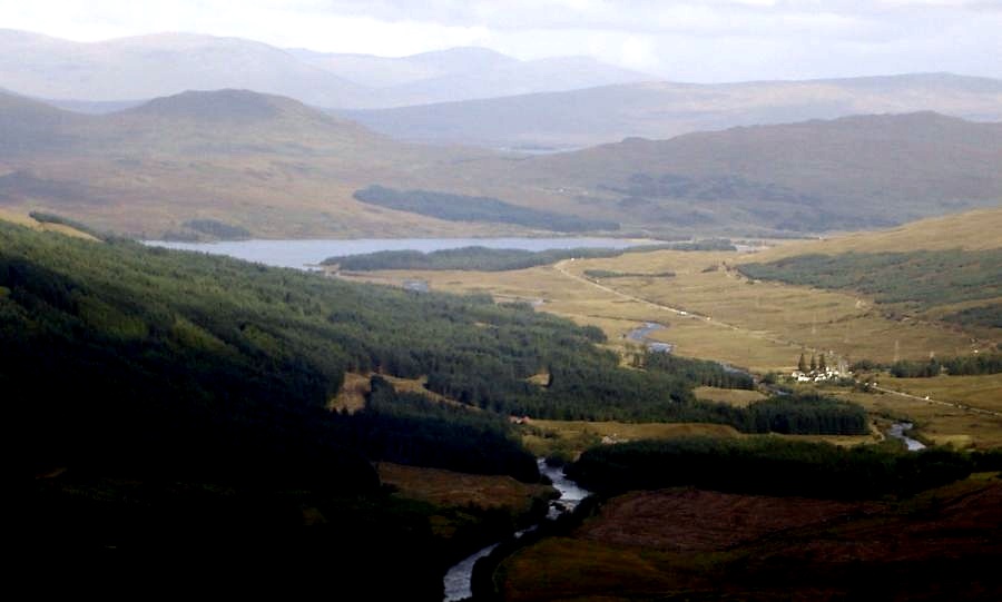 West Highland Way - Rannoch Moor and Bridge of Orchy on ascent of Beinn Udlaidh