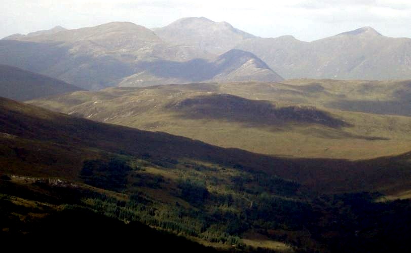 Munros of Glen Etive from Beinn Udlaidh