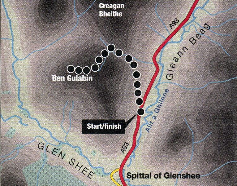 Route Map of Ben Gulabin