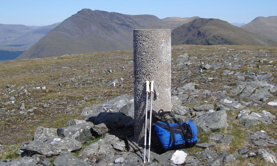 Ben Dorain from trig point on summit of Beinn Chaorach