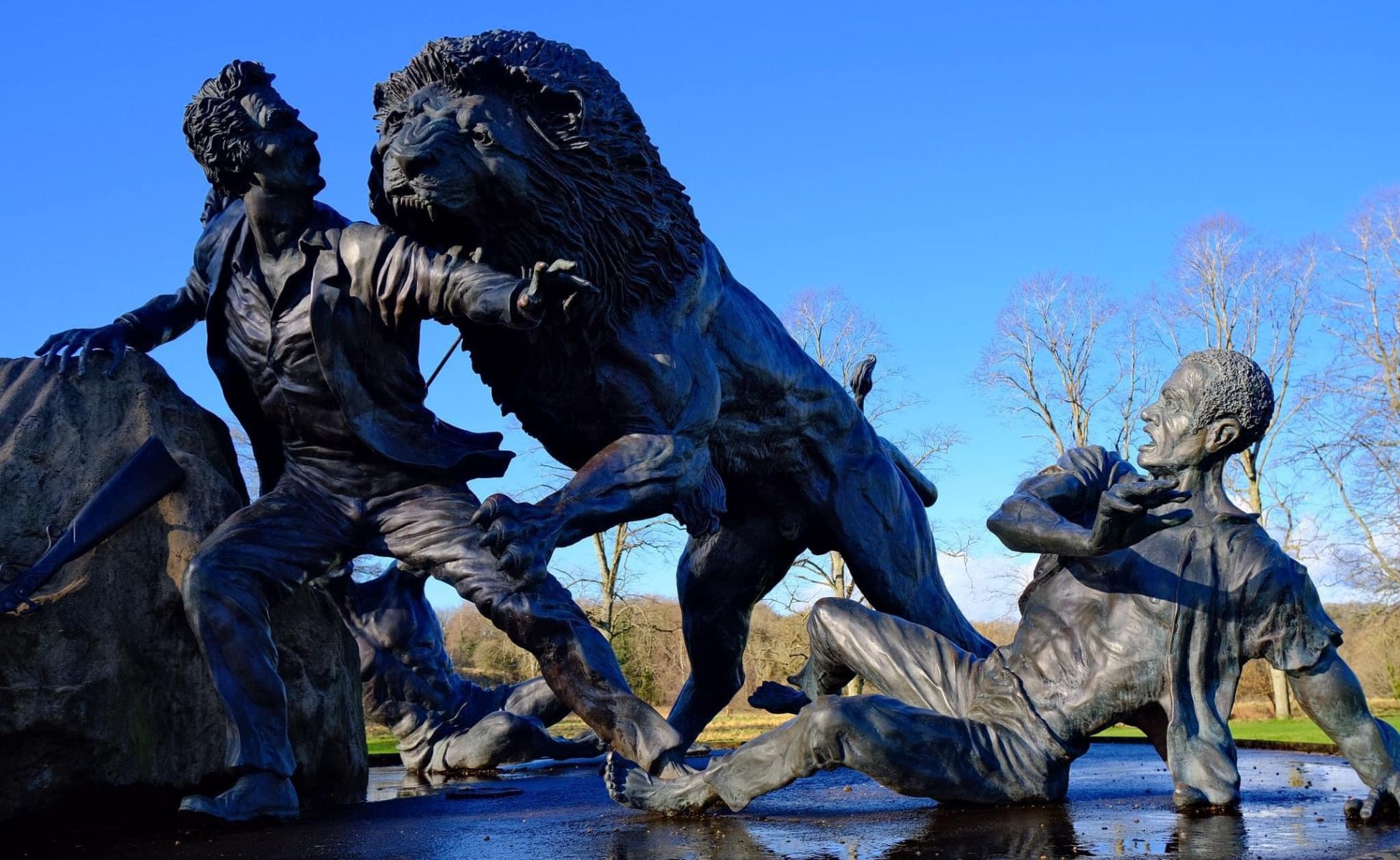 Lion Attack Monument at the David Livingstone Memorial Centre in Blantyre
