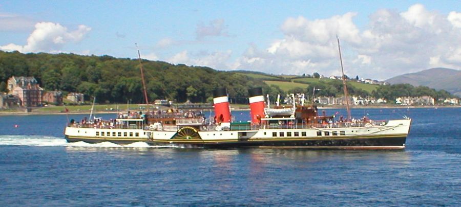 Ferry in the Kyles of Bute in the Firth of Clyde