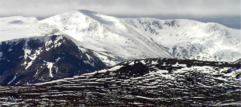 Cairntoul from Carn Liath in the Cairngorm Mountains of Scotland
