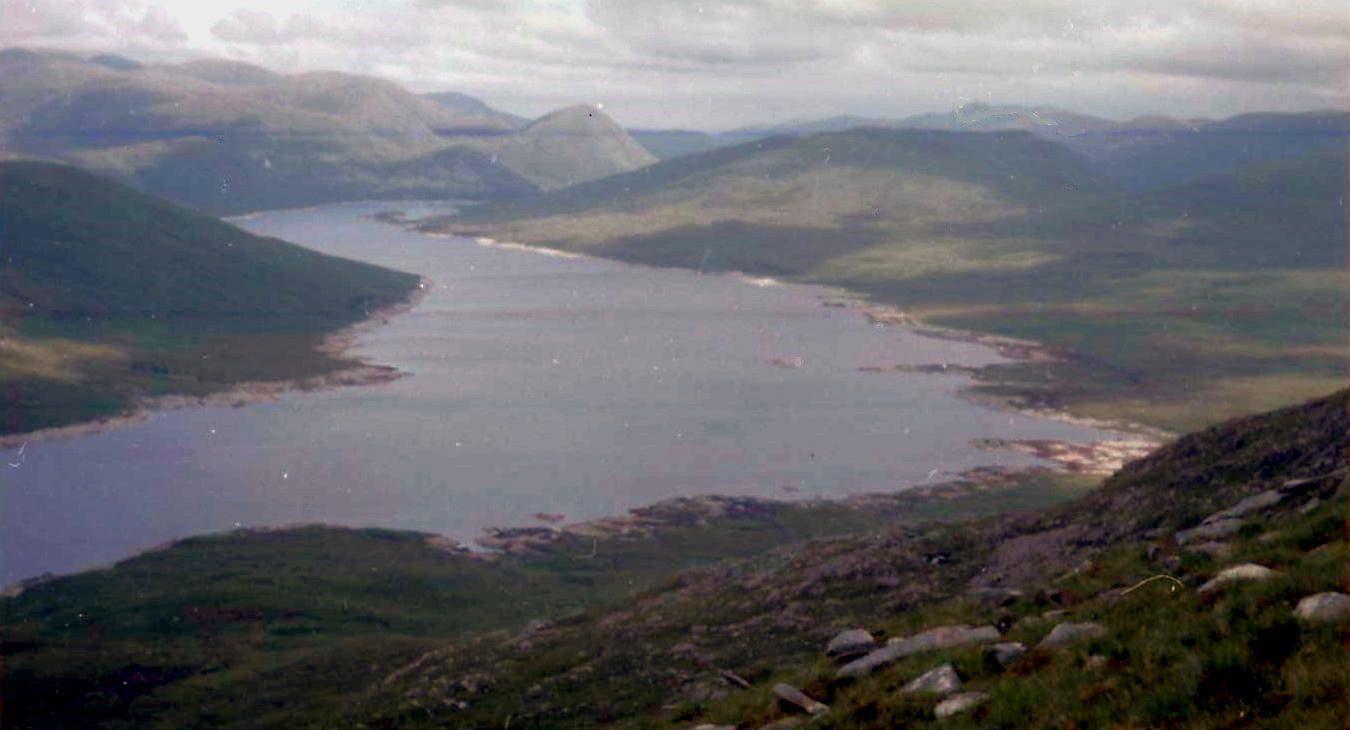 Loch Monar on ascent of Lurg Mhor