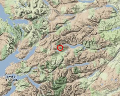 Lurg Mhor & Loch Monar - location map