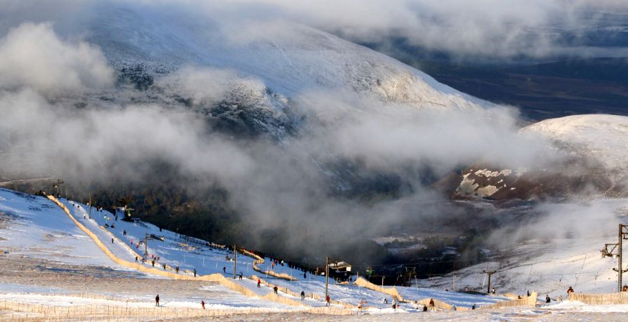 Ski slopes at Aviemore in the Cairngorms