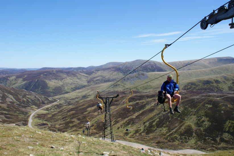 Chair lift at Glenshee Ski Centre in the Eastern Highlands
