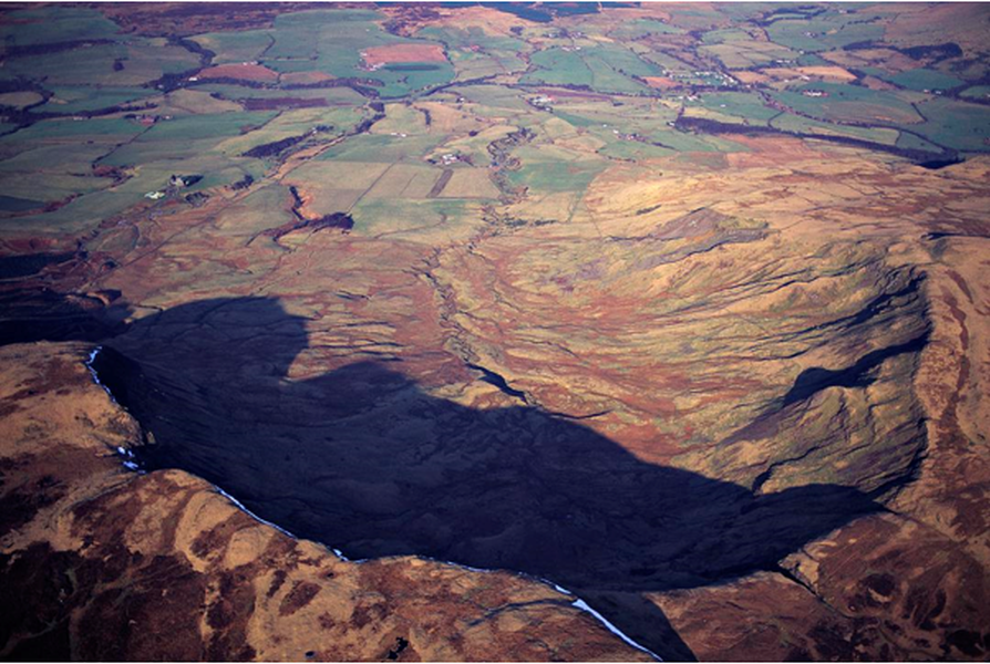 Aerial view of  Corrie of Balglass