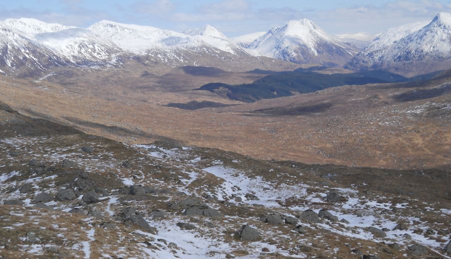Munros of the Glencoe Region from Creach Bheinn