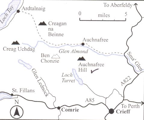 Location Map of Creagan na Beinne
