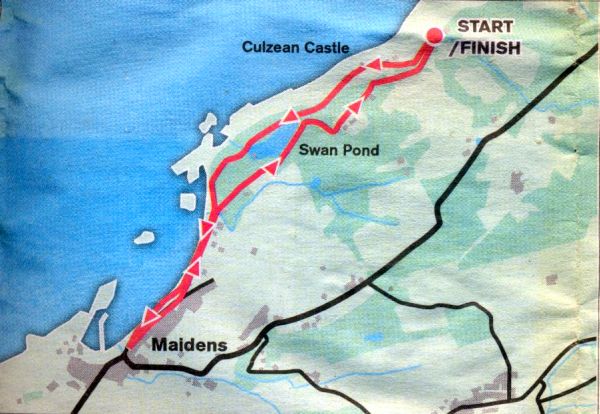 Map of Walk from Culzean Castle to Maidens