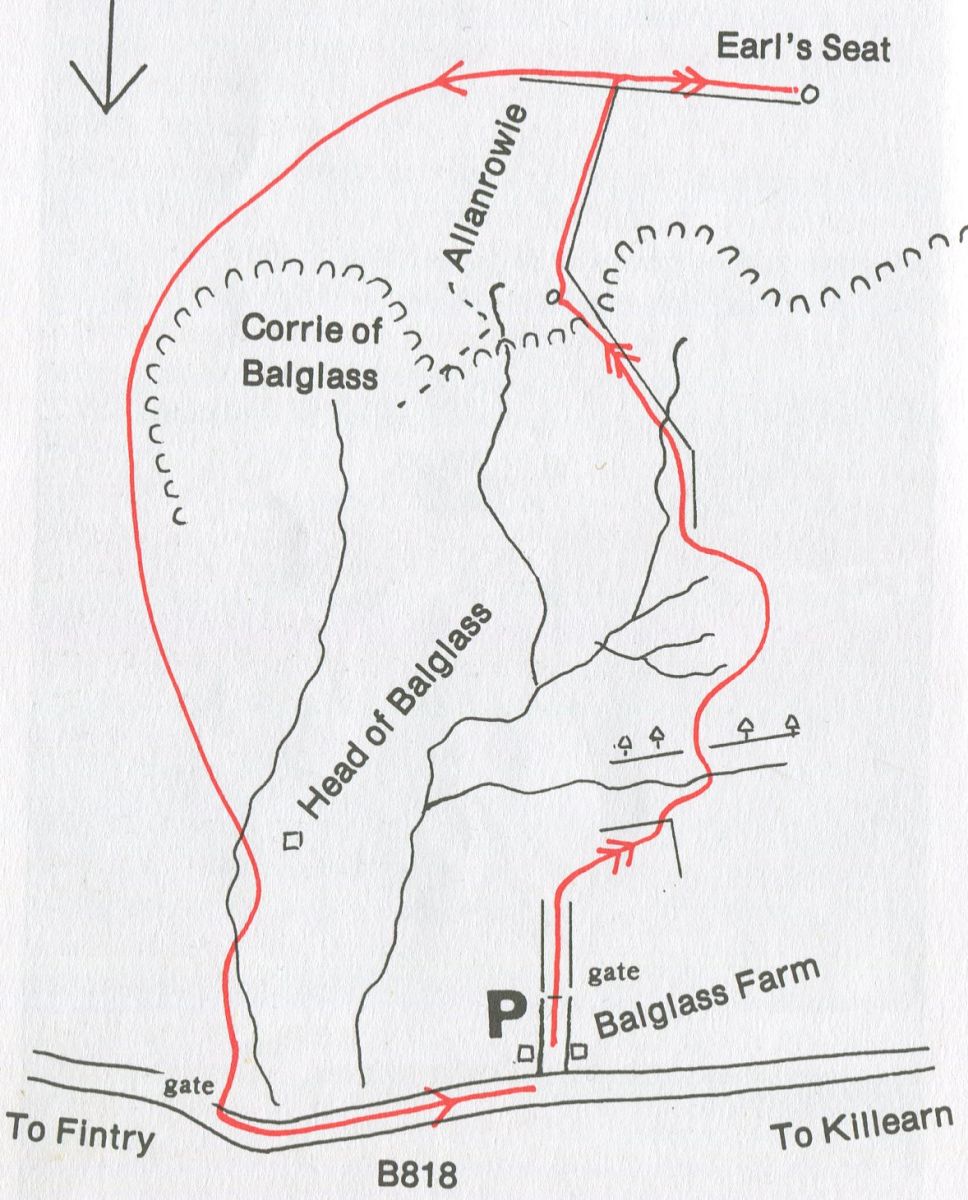 Map of the Corrie of Balglass