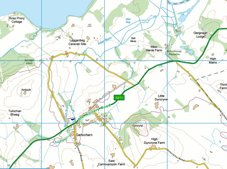 Location Map for Duncryne Hill - The Dumpling