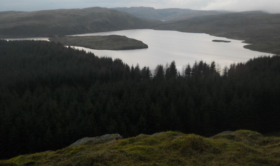 Cochno Loch and Cochno Hill from Dunellan