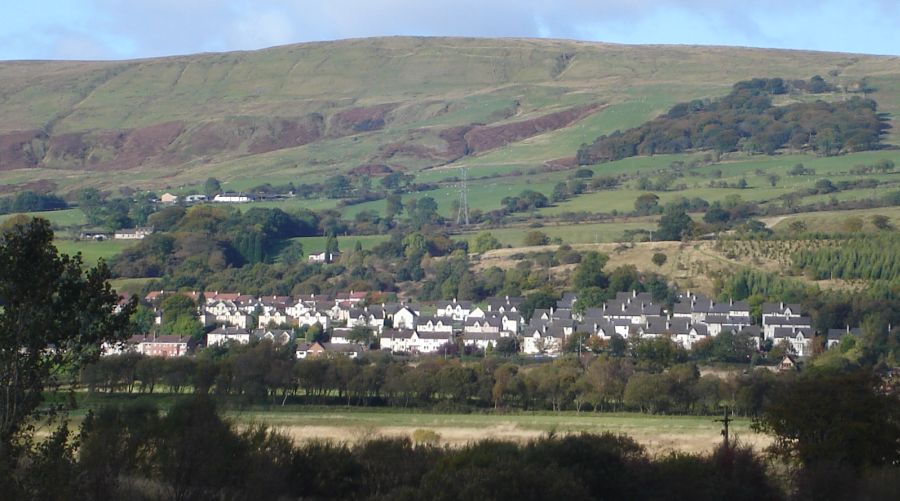 Town of Kilsyth beneath Kilsyth Hills from the Forth & Clyde Canal
