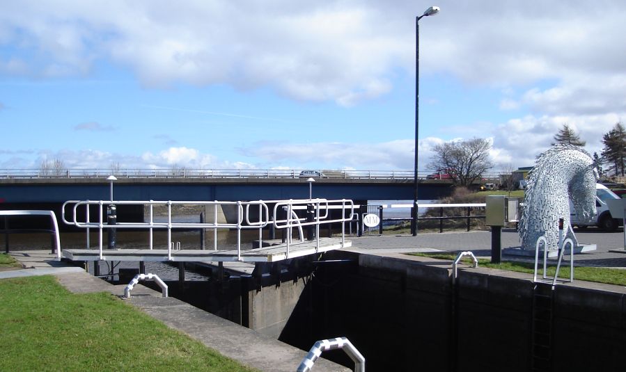 Locks to Carron River on The Forth and Clyde Canal