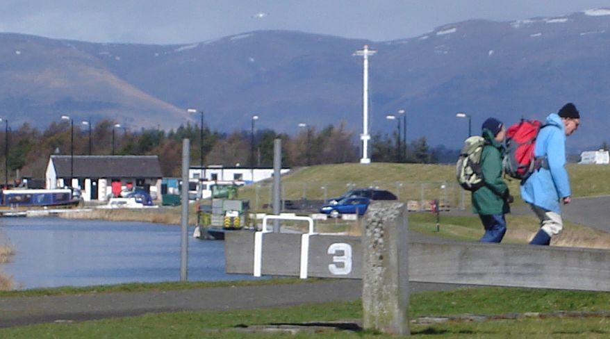 Approach to Carron Sea Lock on the Forth and Clyde Canal beneath the Ochil Hills