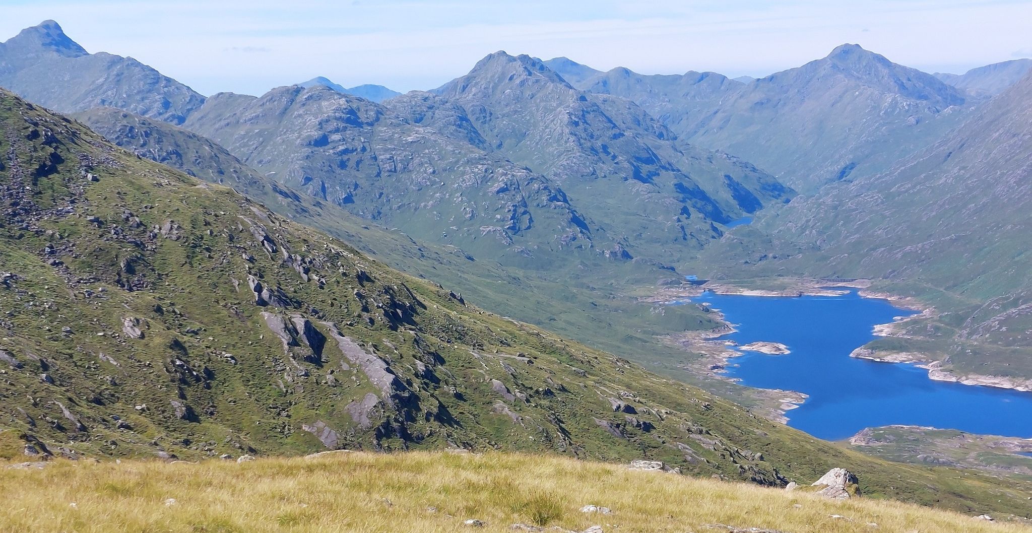 Peaks of Knoydart and Loch Quoich from Sgurr Mor