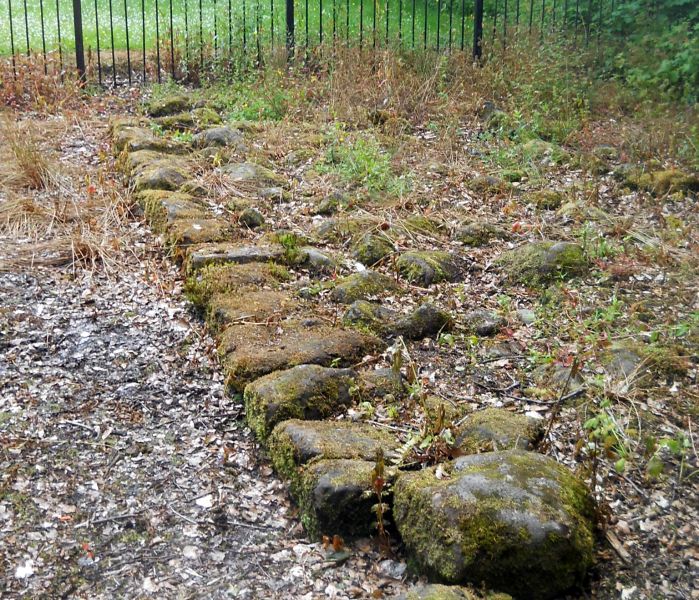 Stone base of a Roman Fort on route of the Antonine Wall