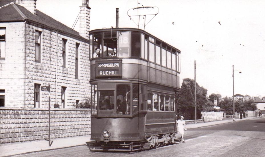 Glasgow Corporation tramcar in Ruchill