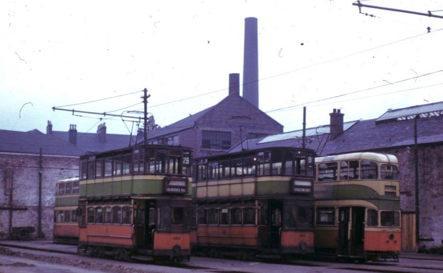 Glasgow Corporation tram in Dalmarnock
