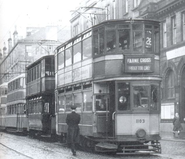 Glasgow Corporation tramcars 1955