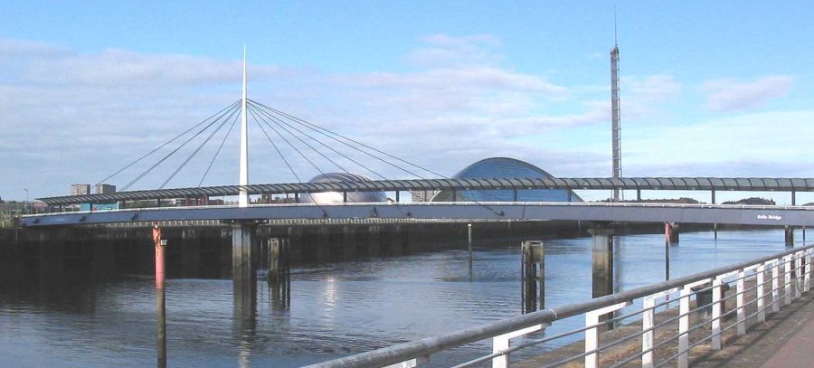 Bell's Bridge across the River Clyde in Glasgow