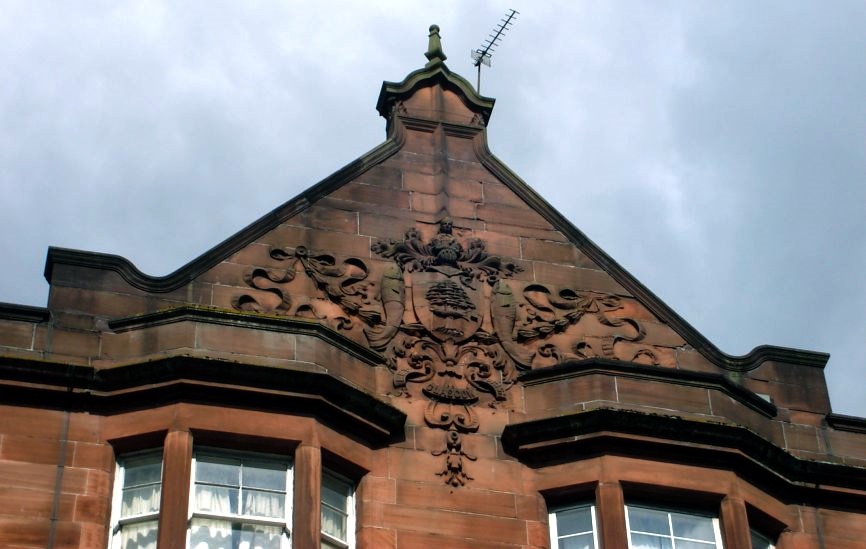 The Coat of Arms of the City of Glasgow on Building in High Street in Glasgow city centre