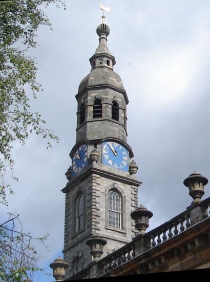 Clock Tower on St.Andrew's in the Square Church in Glasgow city centre