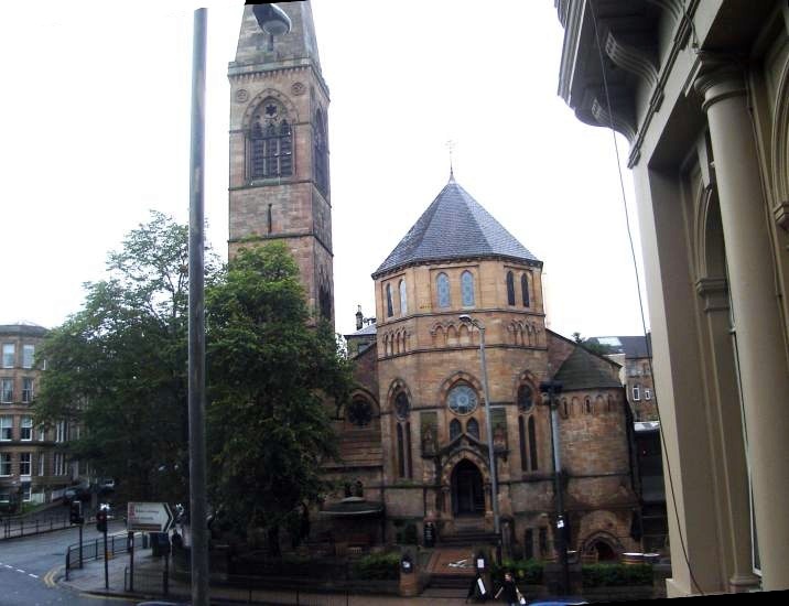 Former Kelvinside Free Church in Great Western Road at Byres Road in Glasgow