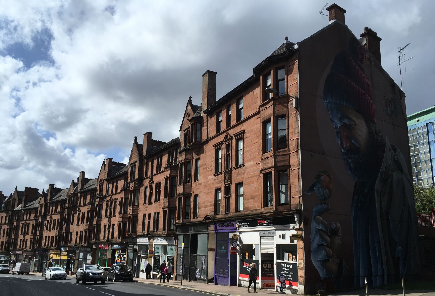 Mural in the High Street in Glasgow city centre