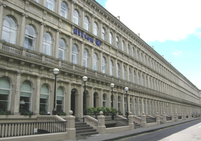 Hilton Hotel ( Formerly Grosvenor Hotel ) in Great Western Road at Byres Road in Glasgow